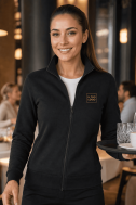    Felpa donna full zip nera DTC-K4011