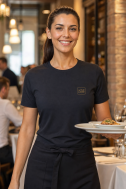    T-shirt donna cotone BIO nera DTC-K3026IC
