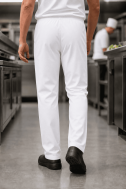    Pantalone cuoco bianco unisex con coulisse U DTC-wk700