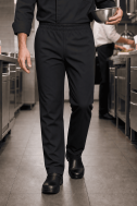    Pantalone cuoco nero unisex con coulisse U DTC-WK700