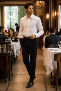    Pantalone uomo elegante nero  DTC-K730
