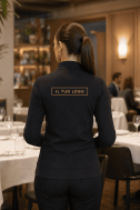    Felpa donna full zip nera DTC-K4011