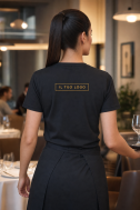    T-shirt donna cotone BIO nera DTC-K3026IC