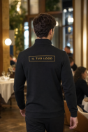    Felpa uomo full zip nera DTC-K4010