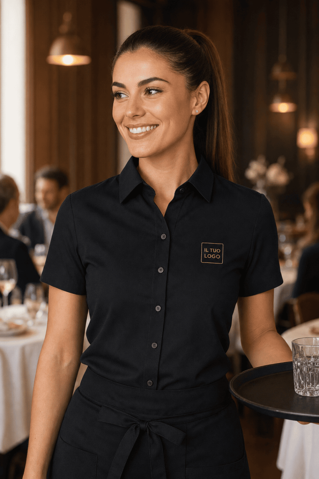    Camicia donna elasticizzata MM nera