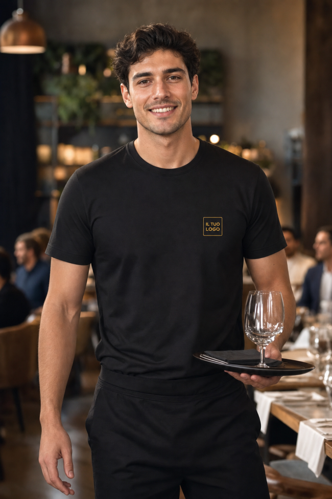    T-shirt uomo cotone BIO nera  DTC-K3025IC