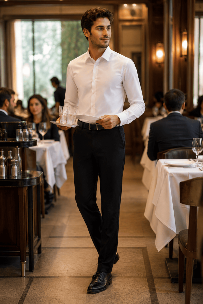    Pantalone uomo elegante nero  DTC-K730